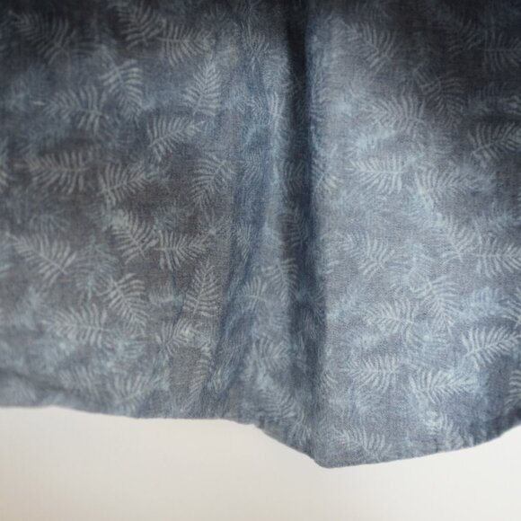 Rue saint patrick blue white feather leaves button down 100% cotton size M - Picture 6 of 10